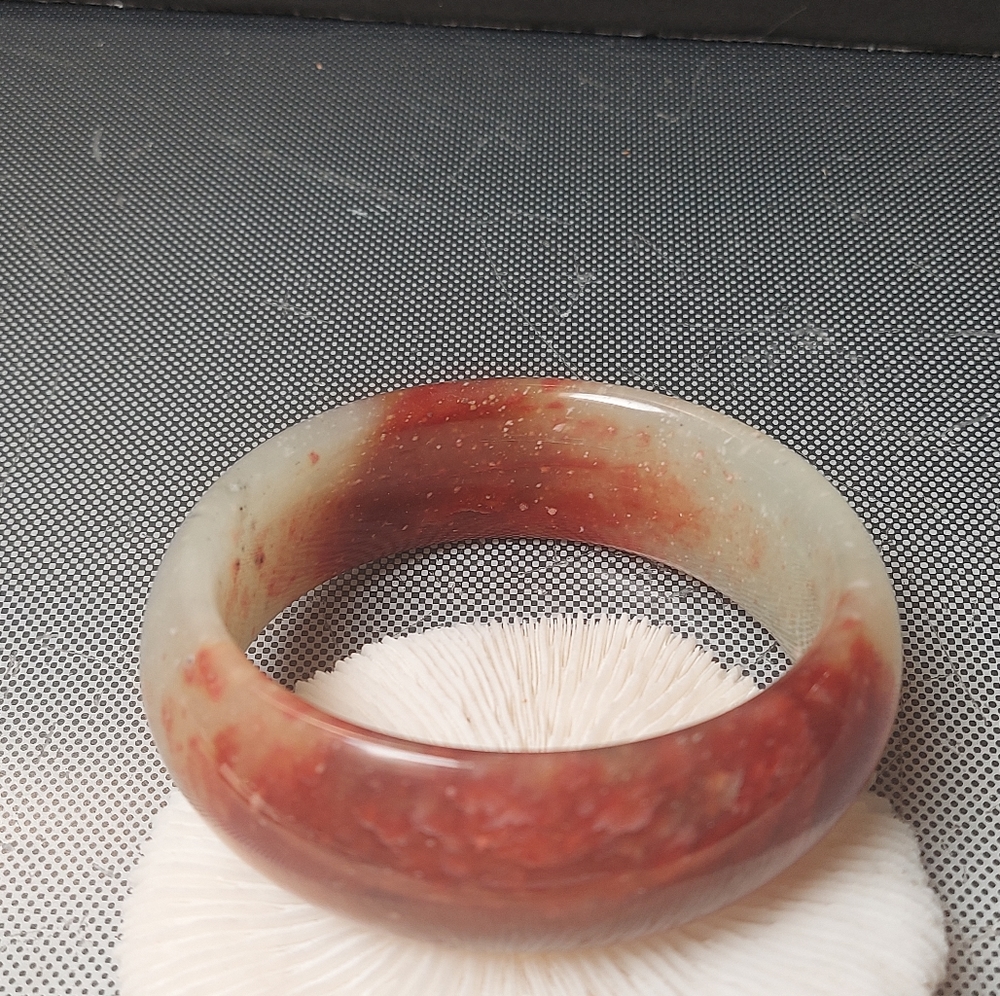 Guilin natural jade bangle chicken blood jade bracelet vintage htf  Hong Kong
